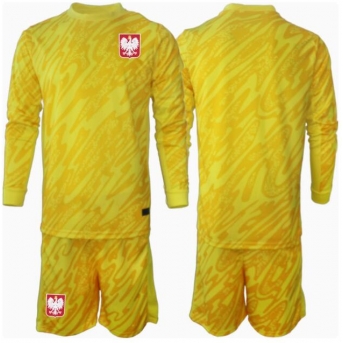 Polonia Portiere Maglia Gara Casa Repliche Europei 2024 Bambino Maniche Lunghe